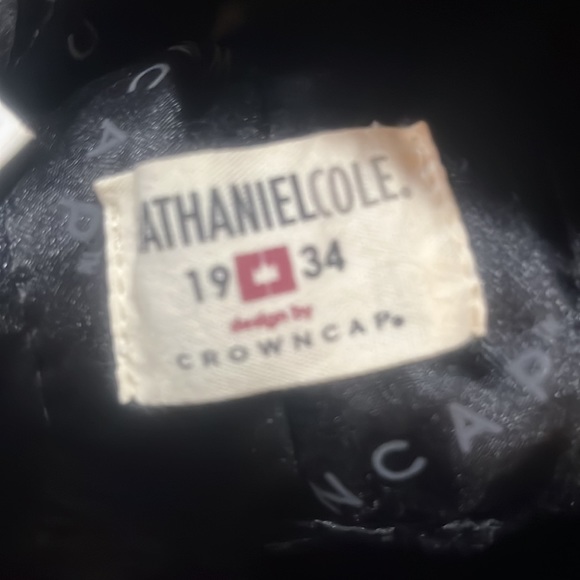 Nathaniel Cole 1934 Crown Cap Bomber Hat Real Rabbit Fur Black Dyed Size 14 - Picture 4 of 8